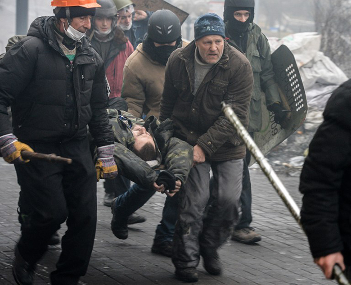 Kiev on February 20, 2014. (AFP Photo / Dmitry Serebryakov)