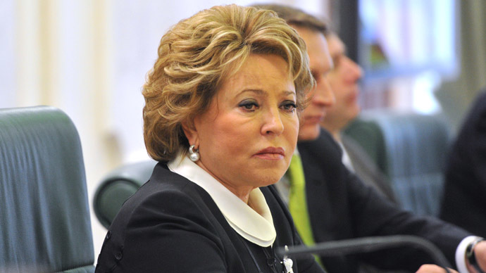 The chair of the Russian Upper House Valentina Matvienko (RIA Novosti/Sergey Kuznecov)