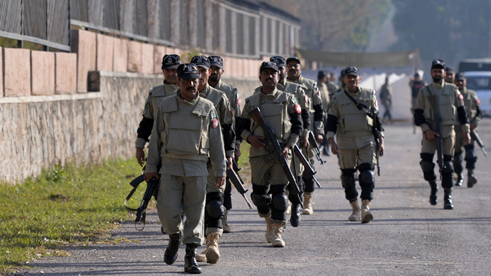 Pakistani paramilitary soldiers.(AFP Photo / Aamir Qureshi)