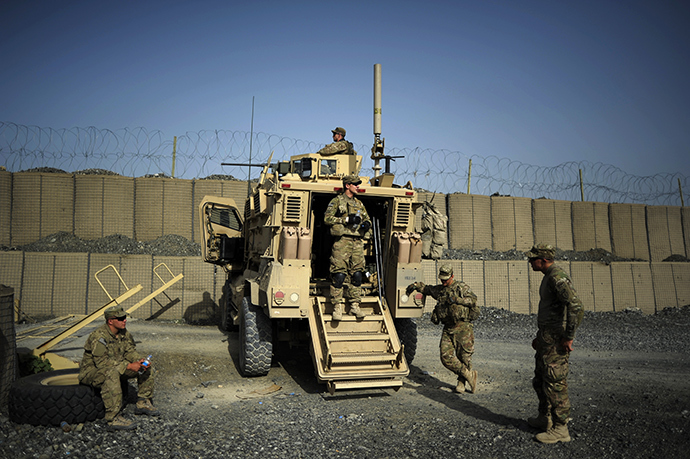 Soldiers of the 1st platoon Comanche Company of the United States Army (AFP Photo)