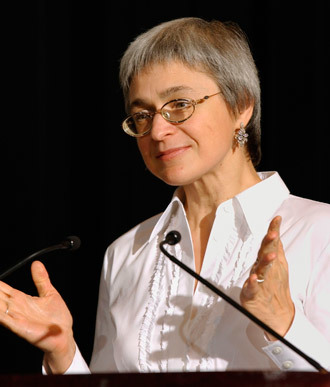 Anna Politkovskaya.(AFP Photo / Stan Honda)