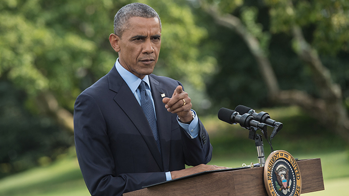 US President Barack Obama makes a statement on the situation in Ukraine on the South Lawn of the White House in Washington on July 29, 2014 (AFP Photo)