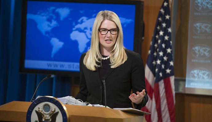 US State Department Deputy Spokesperson Marie Harf (AFP Photo / Saul Loeb)