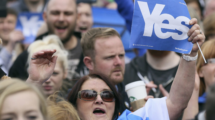 'Clear split: Scottish support “YES” campaign, UK media “NO” movement’