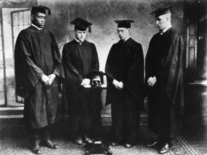 Robeson (far left) was Rutgers Class of 1919 and one of four students selected into Cap and Skull (Image from wikipedia.org)