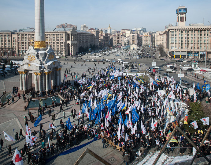 Participants of the march in Kiev protesting against political repressions and the arrest of opposition leaders. (RIA Novosti/Alexei Furman)