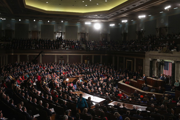 A joint session of Congress in the House Chamber at the U.S. Capitol (Mark Wilson/Getty Images/AFP)