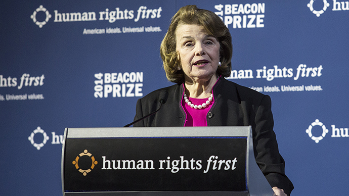 Sen. Dianne Feinstein (D-CA) delivers remarks about the Senate Intelligence Committee's report on the Central Intelligence Agency's detention and interrogation program (Drew Angerer / Getty Images / AFP)