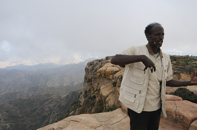 Near Ethiopean border - dramatic landscape where people and fighters used to hide (Photo by Andre Vltchek)