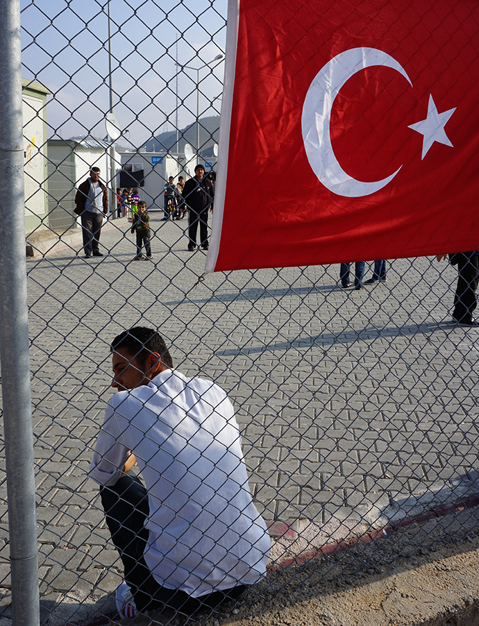 Camps donât have many symbols, and the Turkish flag symbolizes peopleâs trust for Erdogan (Image by Nadezhda Kevorkova)