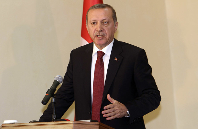 Turkey's President Tayyip Erdogan addresses a news conference in Somalia's capital Mogadishu January 25, 2015. (Reuters/Feisal Omar)