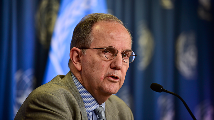 Juan Mendez, UN Special Rapporteur for Torture, speaks during a press conference in Mexico City, on May 2, 2014 (AFP Photo)