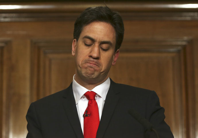 Britain's opposition Labour Party leader Ed Miliband (Reuters/Neil Hall)