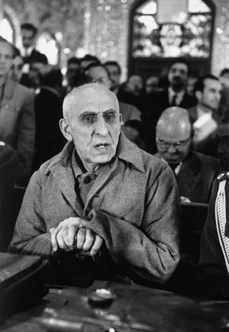 Mohammad Mosaddegh on trial, November 1953.(Photo from foreignaffairs.com)