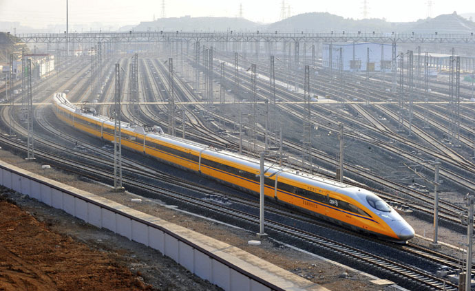 A CRH (China Railway High-speed) Harmony bullet inspection train (Reuters)