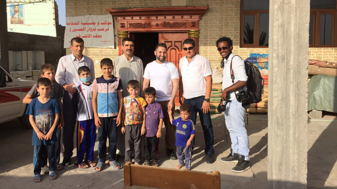 PIC With internally displaced people (IDPs), Shia Turkmen Muslims who fled IS in Tal Afar