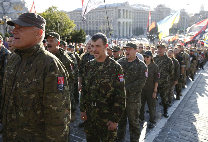 Members of the far-right radical group Right Sector (Reuters)
