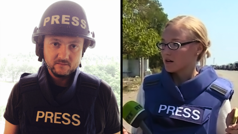 Des journalistes de RT au centre des tirs à côté de Donetsk (VIDEO)