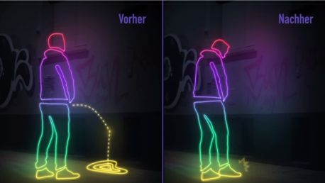 Hambourg : une peinture spéciale fait rebondir leur urine sur les fêtards indélicats