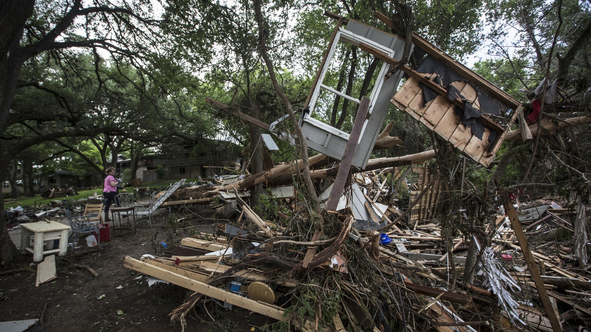  Les débris d’une maison après les inondations meurtrières au Texas