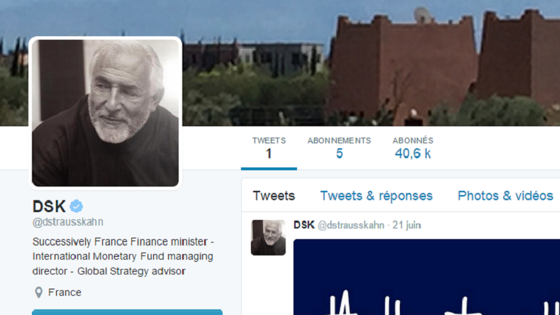DSK fait son nid sur Twitter