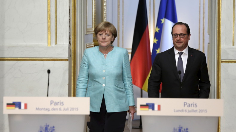 François Hollande et Angela Merkel évoquent le Grexit, l'Eurogroupe ne prend pas de décision
