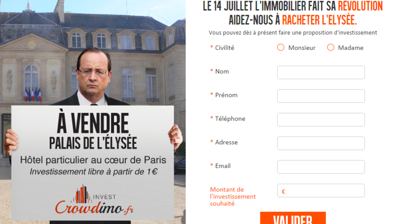 1€ pour l’Élysée, qui dit mieux ?