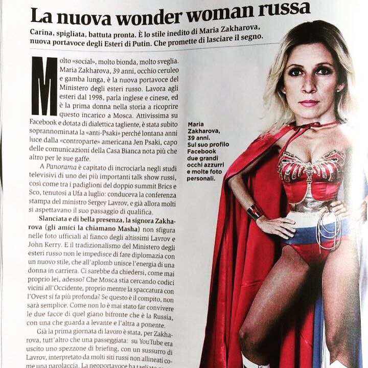 Wonder Woman : les médias européens sous le charme de Maria Zakharova