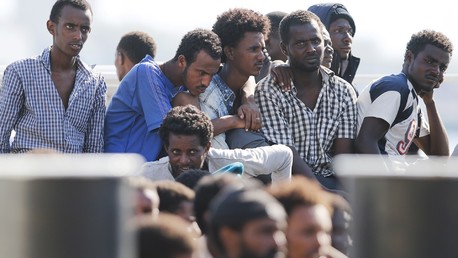 Des migrants rescapés en Méditerranée