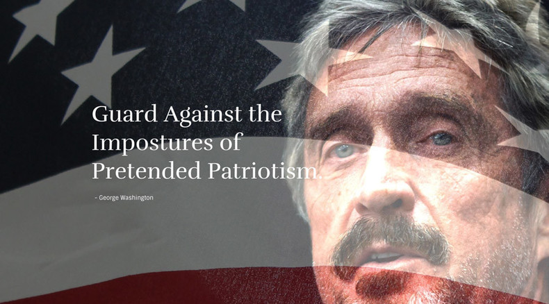 McAfee, candidat à la présidentielle américaine de 2016, critique le «gouvernement actuel corrompu»