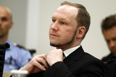 Anders Breivik, le tueur d'Utoya, menace de nouveau de faire une grève de la faim