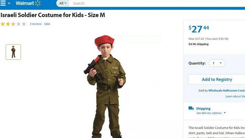 Pour Halloween, Walmart habille les enfants… en soldats israéliens !