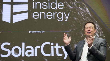 Elon Musk lors de sa présentation pour Solar City à New York 