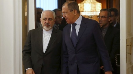 Le ministre des Affaires étrangères iranien Mohammed Javad Zarif et son homologue russe, Sergueï Lavrov.