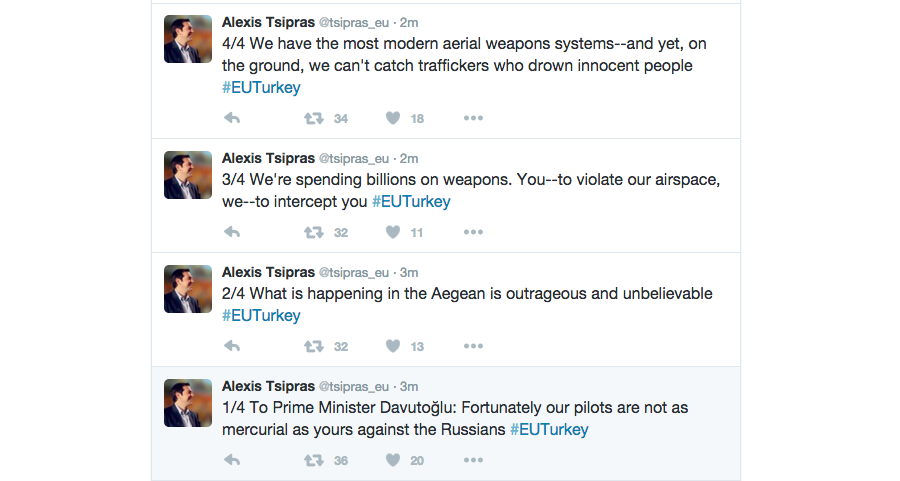 Vifs échanges entre Alexis Tsipras et le Premier ministre turc sur Twitter