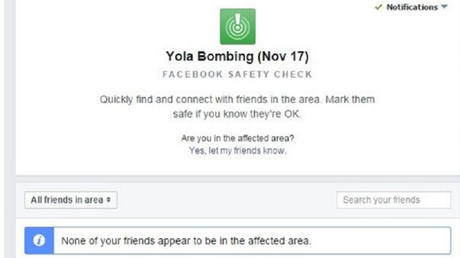 Facebook active son «Safety Check» après un attentat au Nigéria