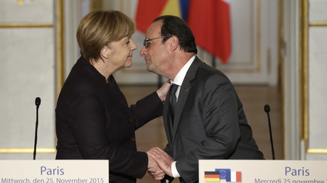 Angela Merkel et François Hollande à l'Elysée