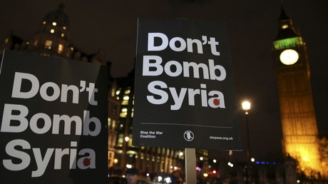 Manifestation contre l'intervention de la Grande-Bretagne en Syrie, 1er décembre 2015