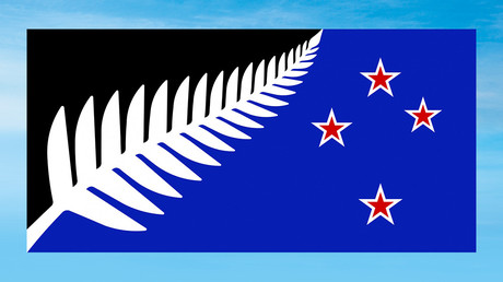 Drapeau provisoire de la Nouvelle-Zélande. 