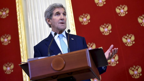 John Kerry lors d'une conférence de presse à Moscou