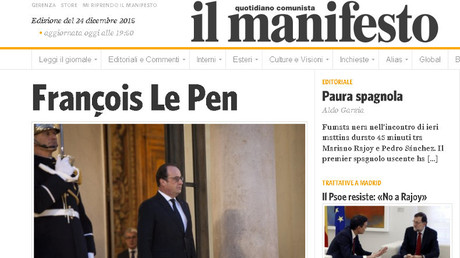 'François Le Pen' : la Une fracassante d'un journal marxiste italien