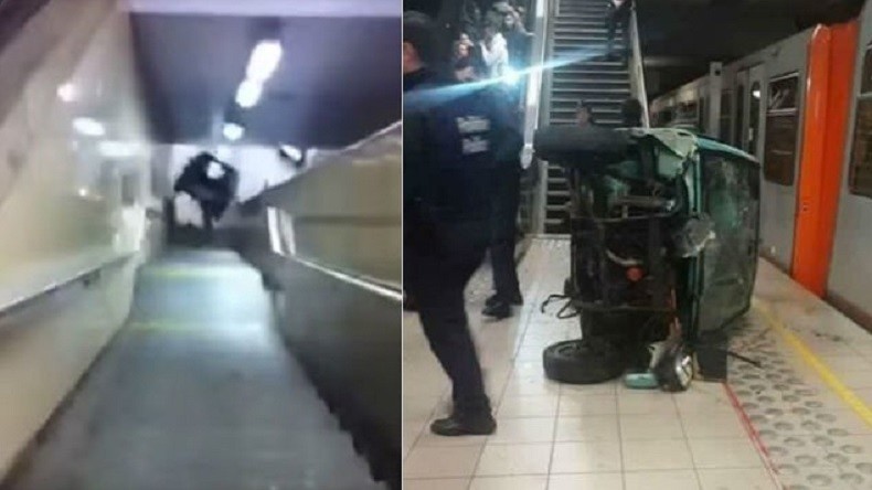 Belgique : des jeunes lancent une voiture dans une station de métro (VIDEO, PHOTOS)