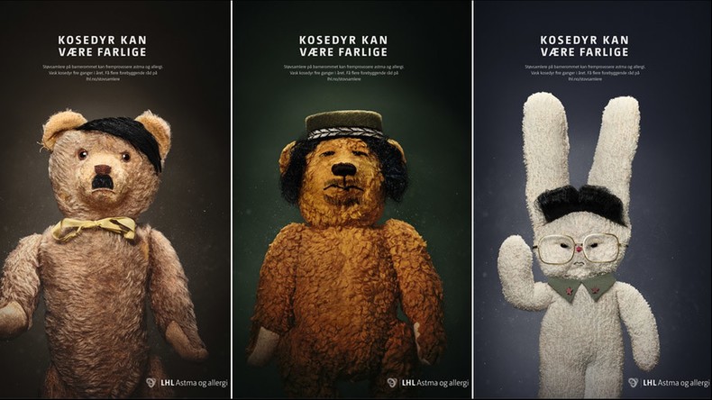 Des nounours Hitler, Kadhafi et Kim Jong-il dans une campagne de santé norvégienne