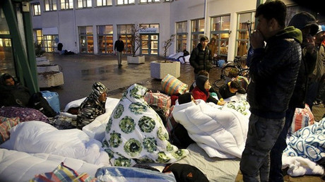 Des réfugiés à Stockholm