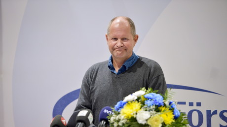 Dan Eliasson le commissaire national de la police suédoise lors d'une conférence de presse sur les agressions sexuelles pendant un festival de musique