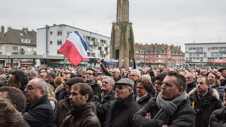Marche organisée à Calais le 24 janvier 2016 pour soutenir l'emploi à Calais