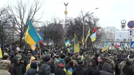 Manifestation à Kiev, deux ans après le jour le plus sanglant des heurts de Maïdan