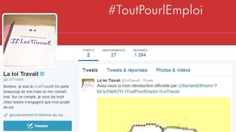 Sur Twitter, un compte veut justifier la loi Travail... Et fait face à des internautes remontés !