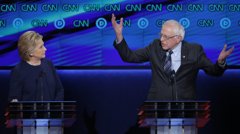 Le candidat à la primaire démocrate Bernie Sanders gagnant dans le Maine