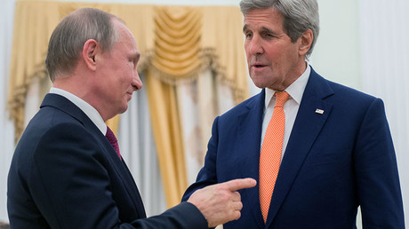 Vladimir Poutine et John Kerry à Moscou